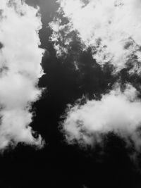Low angle view of clouds in sky