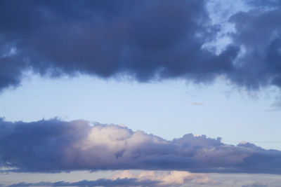 Low angle view of clouds in sky