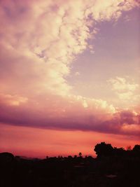 Scenic view of dramatic sky during sunset