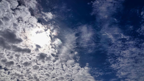 Low angle view of clouds in sky