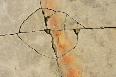 Full frame shot of cracked wall