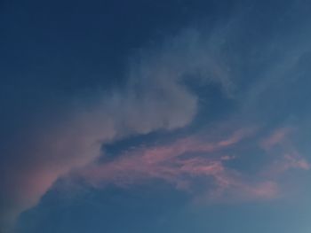 Low angle view of sky during sunset