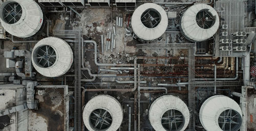 Full frame shot of train in factory