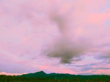 Scenic view of dramatic sky during sunset