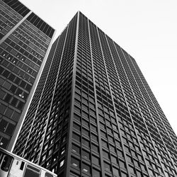 Low angle view of modern building against sky