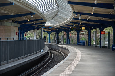 Railroad station platform