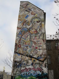 Low angle view of graffiti on building