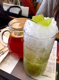 Close-up of food on table