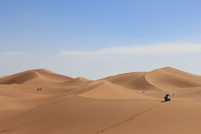 Scenic view of desert against sky