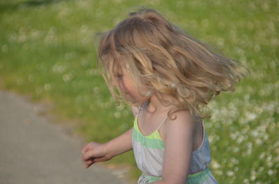 Girl looking at camera