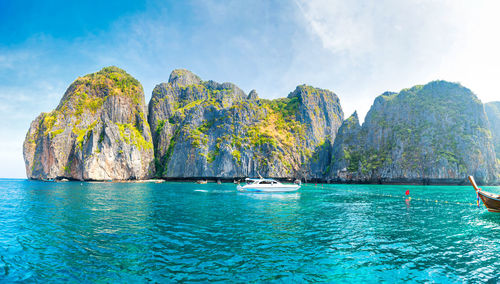 Panoramic view of sea against sky