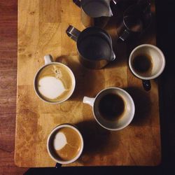 Coffee cup on table