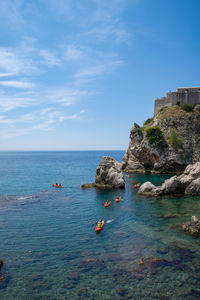 Scenic view of sea against sky