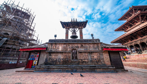  ancient temple and stupa at patan durbar square in nepal.