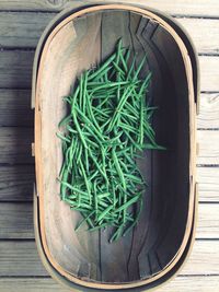 Directly above shot of vegetables in basket 