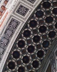 Full frame shot of patterned ceiling in building