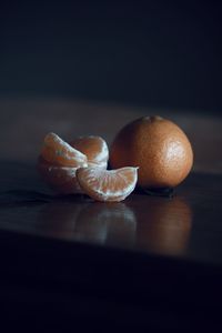 Close-up of oranges on table