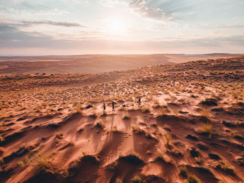 Scenic view of desert against sky