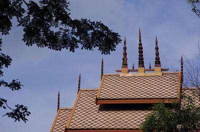 The tile roof of temple in southeastasian