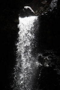 Scenic view of waterfall