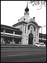 View of buildings along road