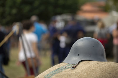 Close-up of man against blurred background