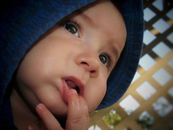 Close-up portrait of cute boy