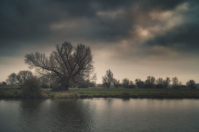 Scenic view of river against sky