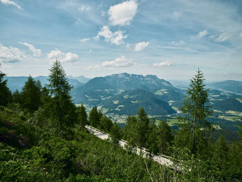 Walking path down the kehlstein hill in germany