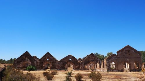 Built structure against clear blue sky