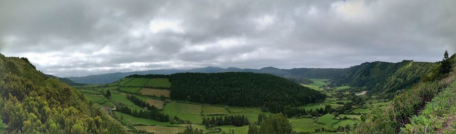 Panoramic view of landscape against sky