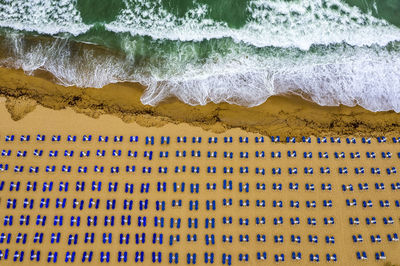 High angle view of beach