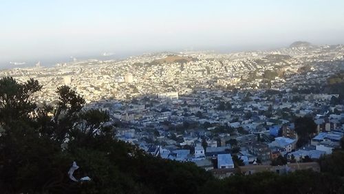 High angle shot of townscape