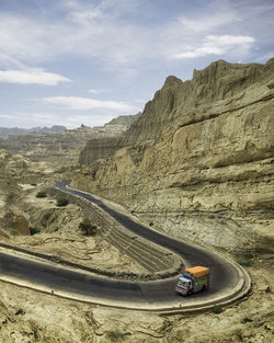 Scenic view of landscape and mountains against sky