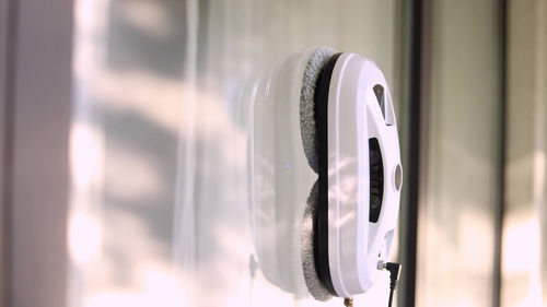 Close-up of telephone booth