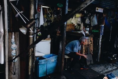 Man working at construction site