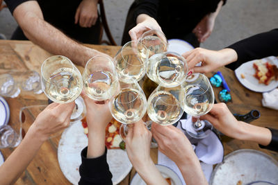 Group of people drinking glass