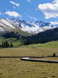 Scenic view of landscape against sky