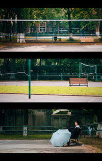 People at railroad station platform