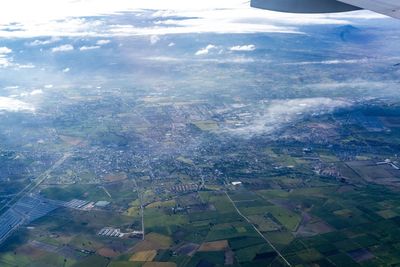 Aerial view of agricultural field