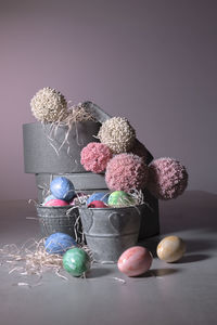 Multi colored candies on table