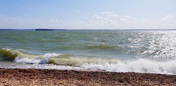 Scenic view of sea against sky