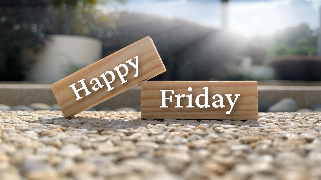 Happy Friday text on wooden blocks with bright sun background. Texture Background Quote Quotes Text Concept Wooden Wood Rocks Nature Blur Blurred Close Up Focus Motivational Inspirational Motivate  Inspire Words Energy Outdoor Holiday Morning Good Morning Days  Pathway Goals Vintage Motivation Sky Jungle Trees Leaf Help Self Help Blocks Friday Happy Light Sun