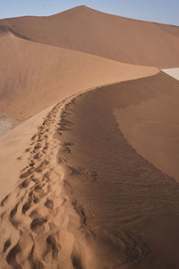 Scenic view of desert against sky