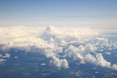 Aerial view of clouds in sky