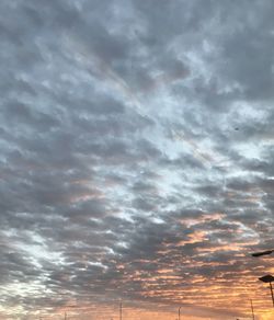 Low angle view of dramatic sky during sunset