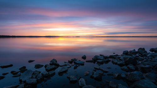 After sundown over lake