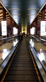 People on escalator