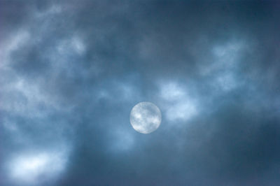 Low angle view of moon in sky