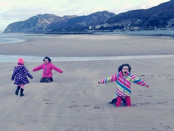 Children playing on beach